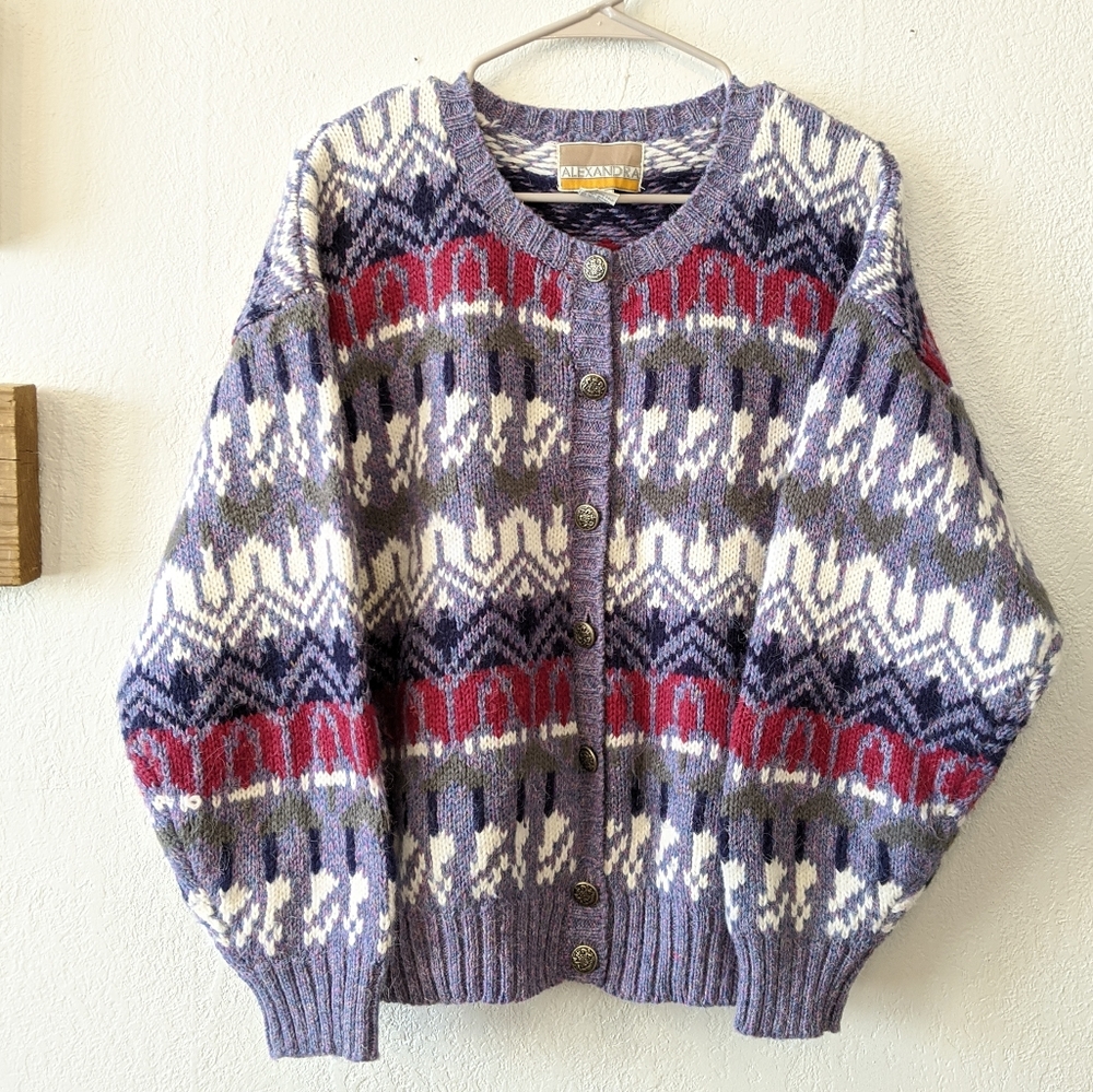*SOLD* Vtg oversize boho sweater